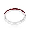Slickblue Petite Eternity Band with Round Swarovski Crystals in Pink/Red/Yellow, 3mm Width, Sizes 5-10 - 3 of 4