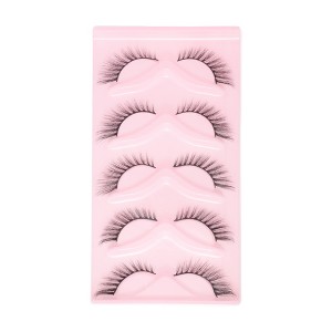 Unique Bargains Dense False Eyelashes XX5 Black 5 Pair - 1 of 4