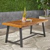 Christopher Knight Home Raphael Outdoor 71" Acacia Wood Dining Table - 2 of 4