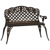 vidaXL Patio Bench 42.5" Cast Aluminum Bronze - 2 of 4
