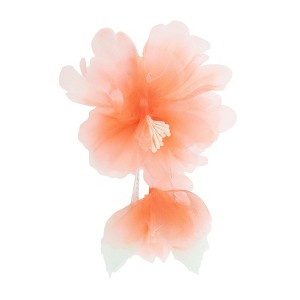 Unique Bargains Flowers Pattern Hair Clip 5.71"x3.94" Orange-pink 1 Pc - 1 of 4