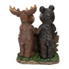 Northlight 9.75" Black Bear and Moose "Welcome" Outdoor Garden Statue - 4 of 4