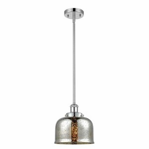 Bell - 1 Light Stem Hung Mini Pendant In Industrial Style-10 Inches Tall and 8 Inches Wide - 1 of 1