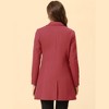 INSPIRE CHIC Women's Regular Fit Notched Lapel Long Sleeve Buttoned Classic Coat - 4 of 4
