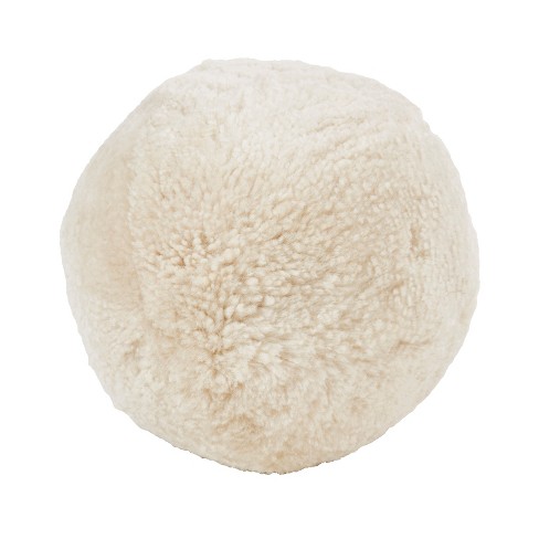 Saro Lifestyle Fleece Fantasy Sheepskin Ball Throw Poly Filled Throw ...