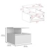 CENGHU Floating Nightstand, Modern Sideboard Decorative Storage Cabinet with Drawer, End Table, Side Table, Open Top Shelves for Bedroom - 3 of 4