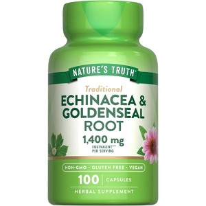 Nature's Truth Echinacea & Goldenseal Root 1400mg | 100 Capsules - 1 of 4