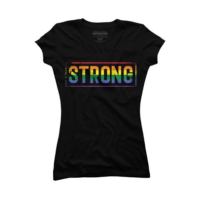 Adult Design By Humans Workout Pride Rainbow Strong By Avocato T-Shirt