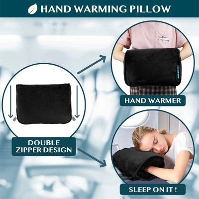 Black Fleece Travel Blanket and Pillow Set