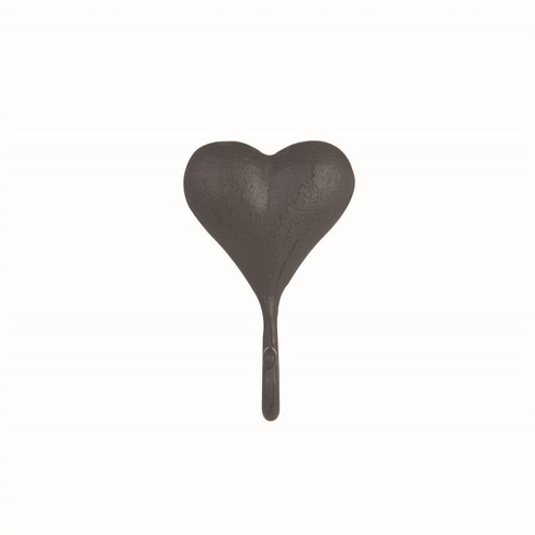 Rustic Gray Heart Cast Iron Decorative Wall Hook - Foreside Home & Garden :  Target