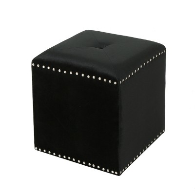 VYNXARIA Studded Velvet Ottomans and Benches - 16.50 Inches Wide, Elegant and Functional Design