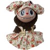 Doll Clothes Superstore Flower Jumper with Bunny Trim & Hair Tie for 17.5 cm Labubu Dolls - 3 of 4