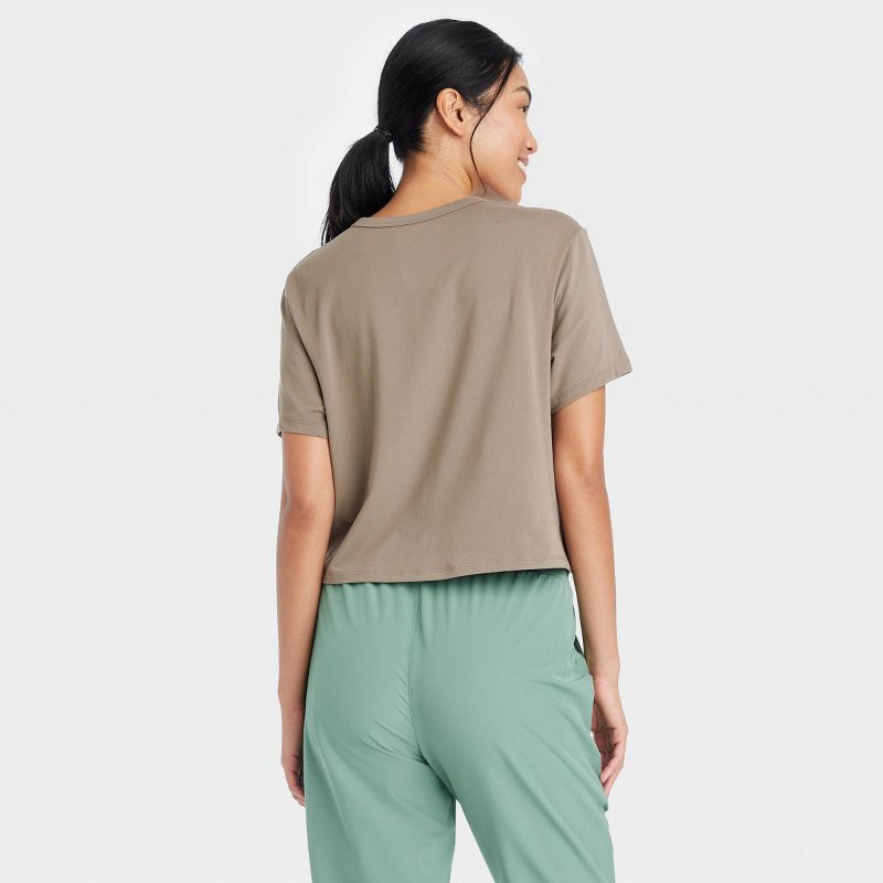 Women's Essential Crewneck Short Sleeve Top - All In Motion™, 2 of 9