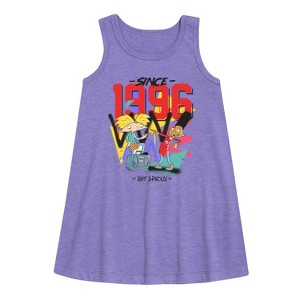 Girls' - Hey Arnold! - Since 96 Graphic Sleeveless Aline Dress - 1 of 2