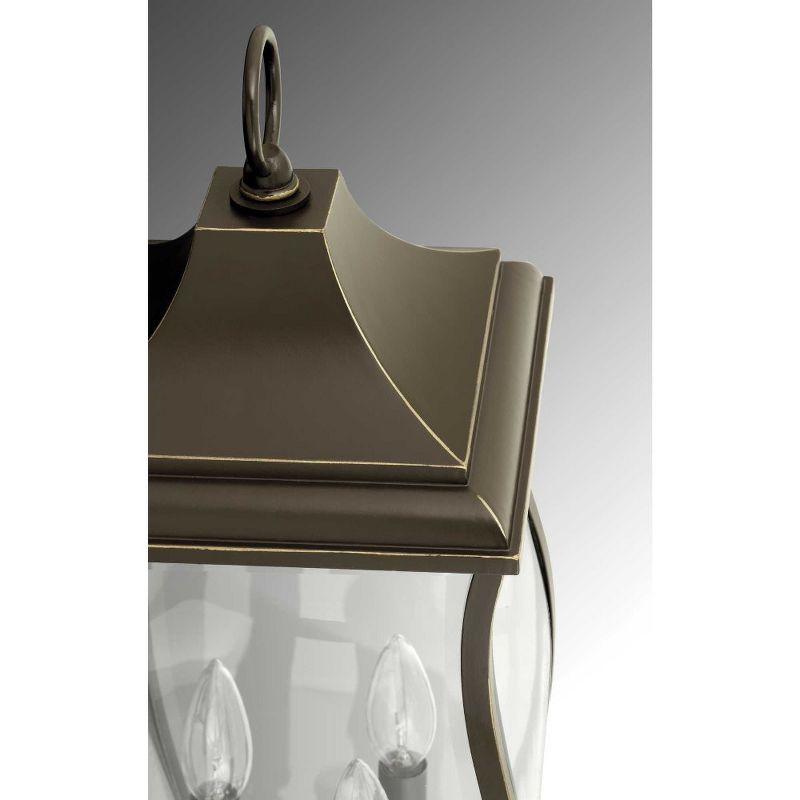Progress Lighting Township 1-Light Wall Lantern in Oil Rubbed Bronze with Clear Beveled Glass Shade, 3 of 5