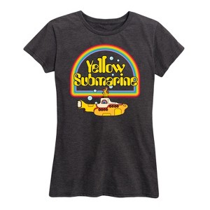 Women's - The Beatles - Yellow Submarine Rainbow Logo Short Sleeve Graphic T-Shirt - 1 of 4