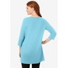 Woman Within Plus Size Perfect Three-Quarter-Sleeve Scoopneck Tunic - 3 of 4