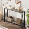 TROPOW Console Table, 2 Tier Entryway Table, Narrow Sofa Table with Storage, Console Table for Entryway, Living Room, Hallway - 3 of 4