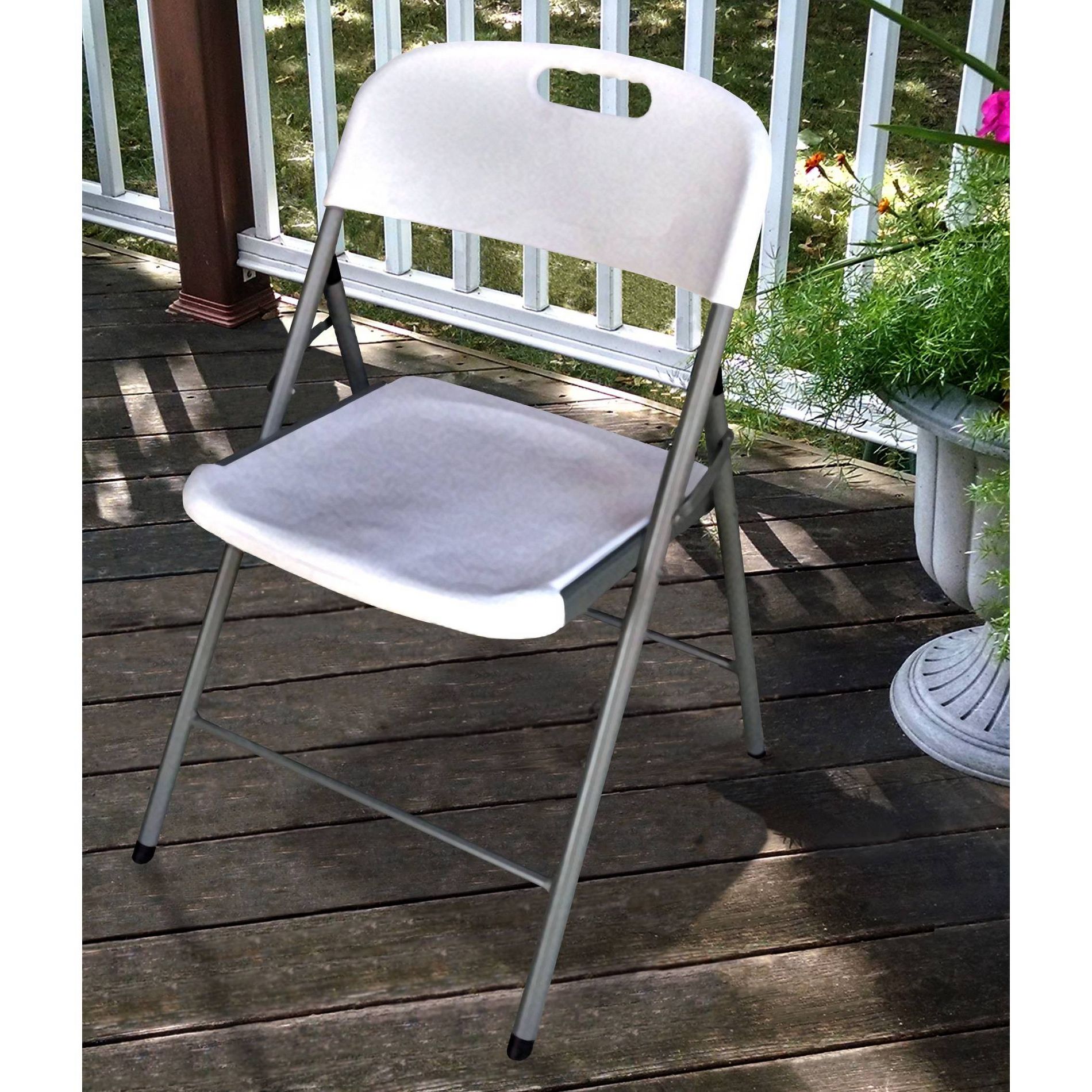 Peakform Resin Folding Chair Off White