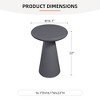 UPHA 16-Inch Round Side Table – Magnesium Oxide Mushroom Shape End Table for Indoor & Outdoor Use - 3 of 4