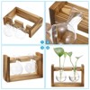 Unique Bargains Wooden Stand Heart Shaped Home Office Decor Housewarming Gifts Planter Terrariums Wooden Color 2 Bulbs - image 3 of 4