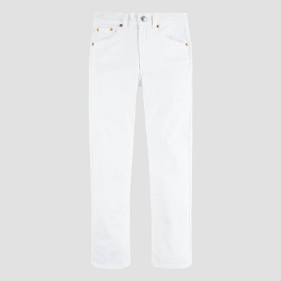 Levi's® Girls' High-Rise Ankle Straight Jeans - White