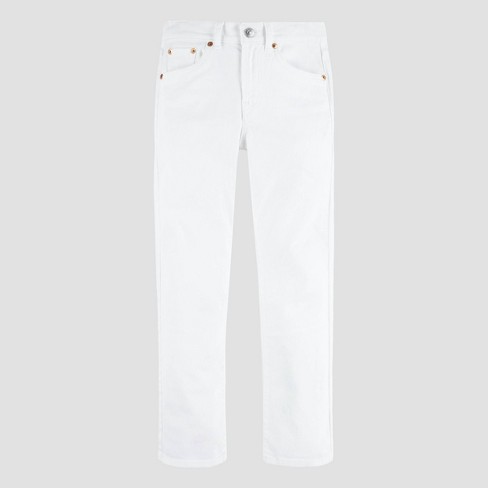 Levi's® Girls' High-rise Ankle Straight Jeans - White 12 : Target