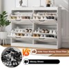 Shoe Storage Cabinet with 4 Flip Drawers, Hidden Wide Shoe Storage Organizer Cabinet, Simple and Elegant, Freestanding Wood Shoe Rack Cabinet - 4 of 4