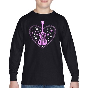 LA Pop Art It's A Love Story - Boy's Word Art Long Sleeve T-Shirt - 1 of 4