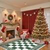 4x6 Christmas Area Rug, Washable Non Slip Holiday Carpet with Xmas Tree Reindeer Snowflake, Low Pile Accent Rug for Home - 3 of 4
