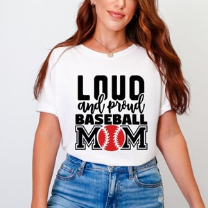 Simply Sage Market Loud And Proud Baseball Mom Garment Dyed Tee - 1 of 4
