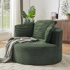 ORRD Corduroy Accent Chair, Round Compact Chair for Living Room, No Assembly Required, Comfortable Lounge Chair for Bedroom, Office, Small Space - 2 of 4