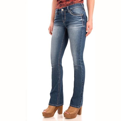 WallFlower Women's Ultra Skinny Mid-Rise Insta Soft Juniors Jeans (Standard  and Plus)