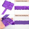 Elastic Sequin Trim, 1.9 Inch 5 Row Flat Glitter Paillette Metallic Stretch Sequin Strip, Bling Sequin Ribbon DIY Fabric, 11 Yards - 3 of 4