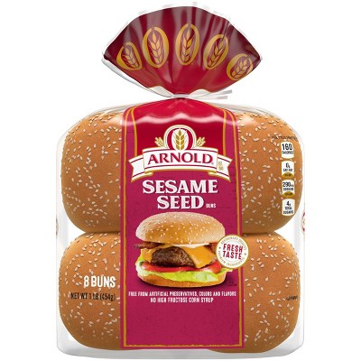 Arnold Select White Sesame Buns - 454g/8ct