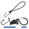 Unique Bargains Camping Outdoor Tent Elastic Rope with Hooks Black 6 Pcs - 3 of 4