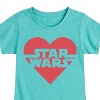 Girls' - Star Wars - Valentine Heart Logo Fitted Short Sleeve Graphic T-Shirt - 2 of 4