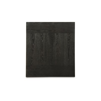 Noir Elm Wood Rectangular End Table with Storage