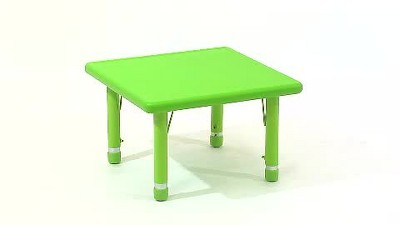 Natural Square Plastic Adjustable Kids Activity Table 24"