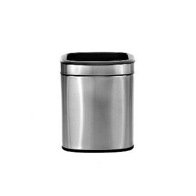 Alpine Industries Stainless Steel Commercial Indoor Trash Can with Liner 2.6 Gallon Open Top