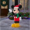 Gemmy 4-FT Tall Mickey Mouse Waving in a Green Scarf Christmas Inflatable - 2 of 3