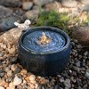 Perched Bird with Light Fountain Blue Porcelain by Foreside Home & Garden - 2 of 4