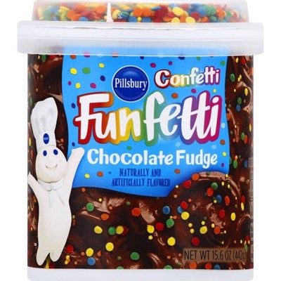 Pillsbury Confetti Funfetti Chocolate Fudge Flavored Frosting - 15.6oz