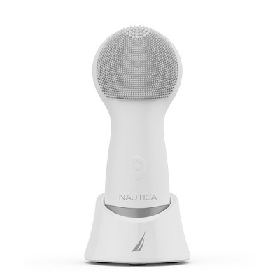 Nautica PC130 Sonic Facial Cleansing Brush Made with Ultra Hygienic Soft Silicone, Waterproof and Rechargeable Face Scrub Brush for Men & Women