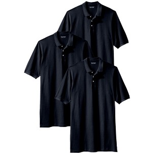 KingSize Men's Big & Tall 3-Pack Longer-Length Piqué Polos - 1 of 2