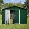 Coolbibila-10Ftx12Ft Storage Sheds, Tool Sheds With Sturdy Aluminum Frames, Metal Sheds With Durable Vents And Customizable Door - 2 of 4