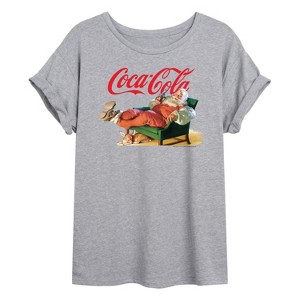 Women's - Coca-Cola - Santa Coke Oversized Graphic T-Shirt - 1 of 4