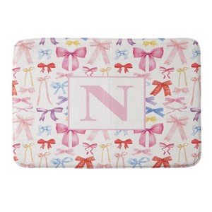 Deny Designs April Lane Art Bows Monogram Memory Foam Bath Mat - 1 of 4