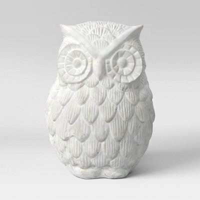 5.75" Cement Garden Owl Figurine Gray - Smith & Hawken™