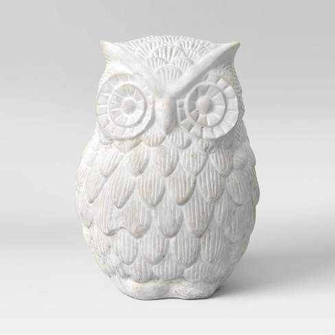 5.75" Cement Garden Owl Figurine Gray - Smith & Hawken™ - image 1 of 3